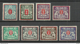 Germany Deutschland DANZIG 1922/1923 Lot Coat Of Arms Wappenmuster * - Neufs
