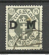 Germany Deutschland DANZIG 1922 Michel 22 O Dienstmarke Service Tax - Oficial