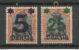Germany Deutschland DANZIG 1920 Michel 16 & 18 */(*) - Postfris