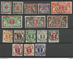 Danzig 192/24 - Lot 16 Stamps, O - Usados