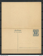 Germany Deutschland DANZIG Ca 1920 Ganzsache 30 Pf Stationery Mit Antwortteil Ungebraucht/sauber - Postwaardestukken