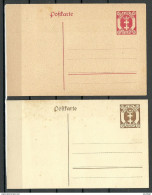 Deutschland DANZIG Ca 1920 = 2 Ganzsachen 15 + 40 Pf Stationery Ungebraucht/sauber - Postal  Stationery