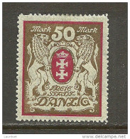 Deutschland DANZIG Gdansk 1922 Michel 100 * - Nuevos
