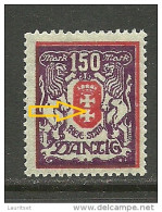 DANZIG Gdansk 1922/23 Michel 129 Variety Abart Error * - Ungebraucht