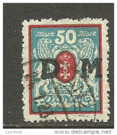 Deutschland DANZIG Gdansk 1922 Michel 33 O - Dienstzegels