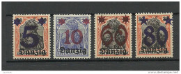 Deutschland DANZIG Gdansk 1920 = 4 Werte Aus Michel 16 - 20 * - Postfris