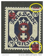 Deutschland DANZIG Gdansk 1922 Michel 102 * Abart ERROR - Postfris