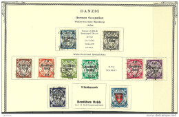 Deutschland DANZIG Gdansk 1939 = 10 Marken Aus Michel 716 - 729 O - Gebruikt