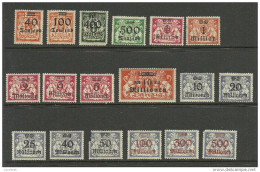 Deutschland DANZIG Gdansk 1923 = 18 Werte Aus Michel 158 - 176 * - Mint