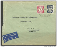 DANZIG 1937 Flugpost Brief Nach Estland Estonia - Storia Postale