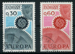ANDORRA (FRANZ. POST) 1967 Nr 199-200 Gestempelt X9C83BE - Used Stamps