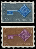 ANDORRA (FRANZ. POST) 1968 Nr 208-209 Postfrisch X9D160A - Nuevos