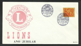 Portugal Cachet Commémoratif Lions Lisbonne 1968 Event Postmark Lions Lisbon - Flammes & Oblitérations