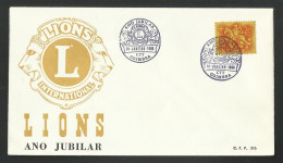 Portugal Cachet Commémoratif Lions Coimbra 1968 Event Postmark Lions Lisbon - Postal Logo & Postmarks