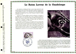 Rare Feuillet PAC (précurseur De CEF) De 1973 - Le Raton Laveur De La Guadeloupe - 1970-1979