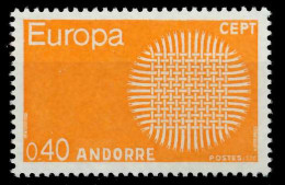 ANDORRA (FRANZ. POST) 1970 Nr 222 Postfrisch SA5EB9E - Unused Stamps