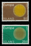 ISLAND 1970 Nr 442-443 Gestempelt XFF492A - Oblitérés