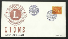 Portugal Cachet Commémoratif Lions Matosinhos 1968 Event Postmark Lions - Postal Logo & Postmarks