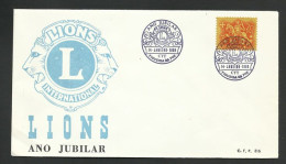 Portugal Cachet Commémoratif Lions Figueira Da Foz 1968 Event Postmark Lions - Rotary, Lions Club