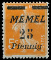 MEMEL 1922 Nr 58 Ungebraucht X447BA2 - Memelgebiet 1923