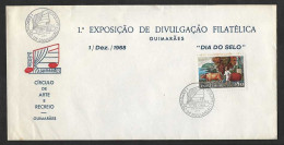 Portugal Cachet Commémoratif  Journée Du Timbre Guimarães Expo Philatelique 1968  Event Postmark Stamp Day - Giornata Del Francobollo