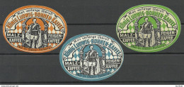 Deutschland König Ludwig Bohnen-Kaffee Siegelmarken Seal Stamps Poster Advertising Coffee - Erinnofilie