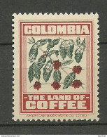 COLOMBIA - The Land Of Coffee Reklamemarke Advertising Stamp MNH - Colombia