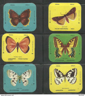 FINLAND Coffee Collection Cards Butterflies Schmetterlinge Advertising Reklame Sammelkarten, 6 Pcs - Other & Unclassified