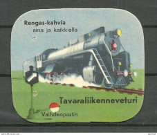 FINLAND Coffee Rengas- Kahvia Collection Card Train Der Zug Locomotive Advertising Reklame Sammelkarte - Other & Unclassified