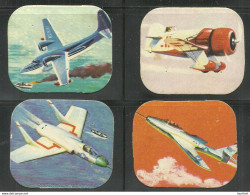 FINLAND Coffee Rengas- Kahvia Collection Cards Air Planes Flugzeuge Advertising Sammelkarten, 4 Pcs - Autres & Non Classés