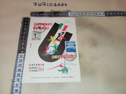 MX00362 CATANIA 1964 TIMBRO ANNULLO CAMPIONATI NAZIONALI UNIVERSITARI ILLUSTRATA - 1961-70: Poststempel