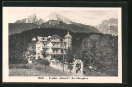 AK Berchtesgaden, Hotel-Pension Bavaria Gegen Das Gebirge  - Berchtesgaden