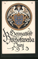 Künstler-AK Bischofswerda, Heimatfest Im Juni 1913, Festpostkarte  - Bischofswerda