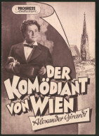 Filmprogramm PFI Nr. 89 /54, Der Komödiant Von Wien - Alexander Girardi, Karl Paryla, Christl Mardayn, Regie: Karl Pa  - Revistas