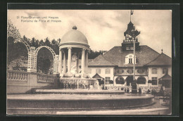 AK Bern, Schweizerische Landesausstellung 1914, Flora-Brunnen Und Hospes  - Esposizioni