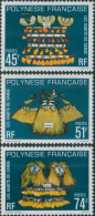 French Polynesia 1979 Sc#319-321,SG303-305 Traditional Dancing Costumes Set MNH - Other & Unclassified