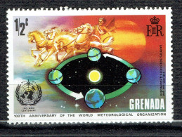 Centenaire De L'Organisation Météorologique Mondiale : 3Helios" Le Dieu Du Soleil Et Mouvement De La Terre - Granada (...-1974)