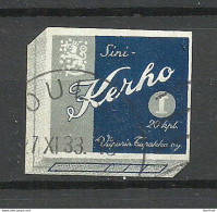 Finland O 1933 KERHO Viipurin Tobacco Tabac Reklamemarke Advertising Poster Stamp - Erinnofilia
