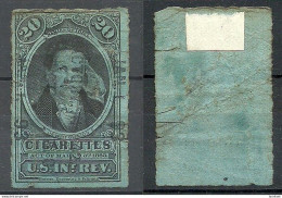 USA 1883 Gebührenmarke Taxe Tobacco Tax Tabak Tabaksteuer 20 Cigarettes - Fiscaux