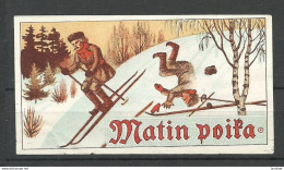 FINLAND - Old TOBACCO Package Label MATIN POIKA - Sonstige & Ohne Zuordnung