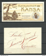 FINLAND - 2 Different Old TOBACCO Package Labels Hämeenlinna SAMSON - Other & Unclassified
