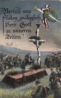 AK Deutsche Soldaten Vor Soldatengrab - Verleih Uns Frieden... - Feldpost 1916 (69600) - Guerre 1914-18