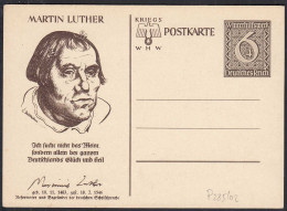 Deutsches Reich WHW Ganzsache  P 285/02 Ungebr. 1939 Martin Luther   (32721 - Sonstige & Ohne Zuordnung