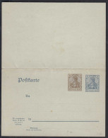 Deutsches Reich Antwortkarte Ganzsache  P 72 Ungebr. 1906   (32717 - Andere & Zonder Classificatie