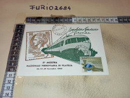 MX00374 FIRENZE 1963 TIMBRO ANNULLO II° MOSTRA NAZIONALE FERROVIARIA DI FILATELIA - 1961-70: Marcofilia