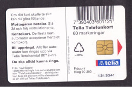 1997 Sweden  Phonecard › Dogsled - Hundspann,60 Units,Col:SE-TEL-060-0091 - Suecia