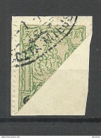 POLEN Poland 1915 Stadtpost Warschau Local Post Michel 8 O Bisect/Halbierung Auf. Briefstück - Ocupación 1914 – 18