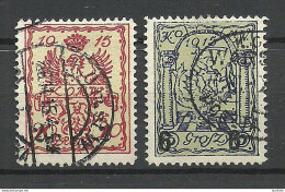POLEN Poland 1915 Stadtpost Warschau Michel 5 - 6 O - Used Stamps