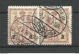 POLEN Poland 1915 Stadtpost Warschau Michel 7 A As Pair O - Used Stamps