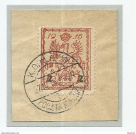 POLEN Poland 1915 Stadtpost Warschau Michel 7 O On Piece Nice Cancel - Used Stamps